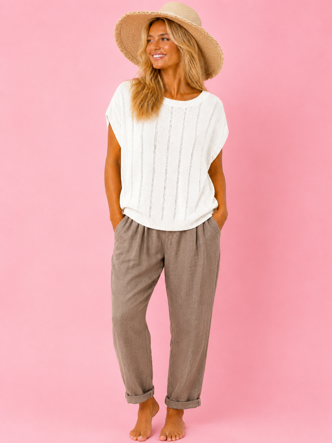 PANTALON LINO TOPO