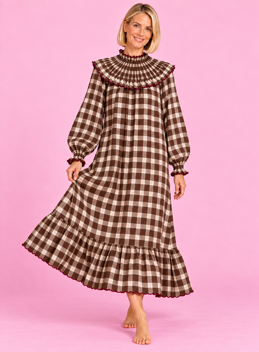 VESTIDO AMARETO CHERRY BROWN