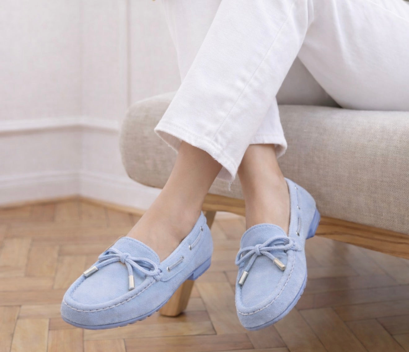 MOCASIN CORDON AZUL BEBE