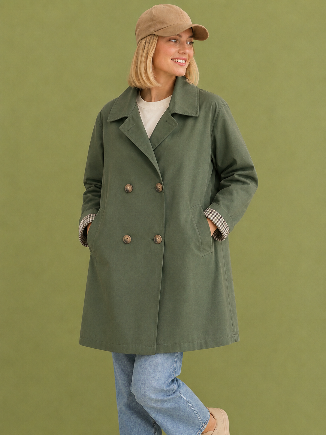 GABARDINA VICHY VERDE MILITAR