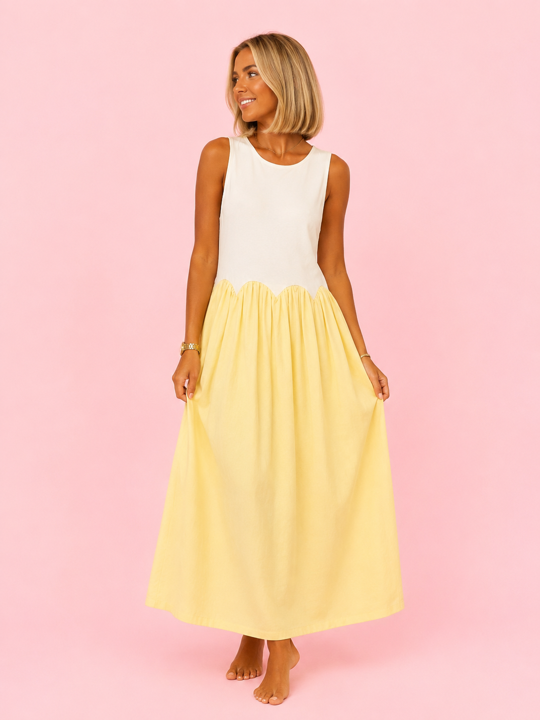 VESTIDO POMPI AMARILLO