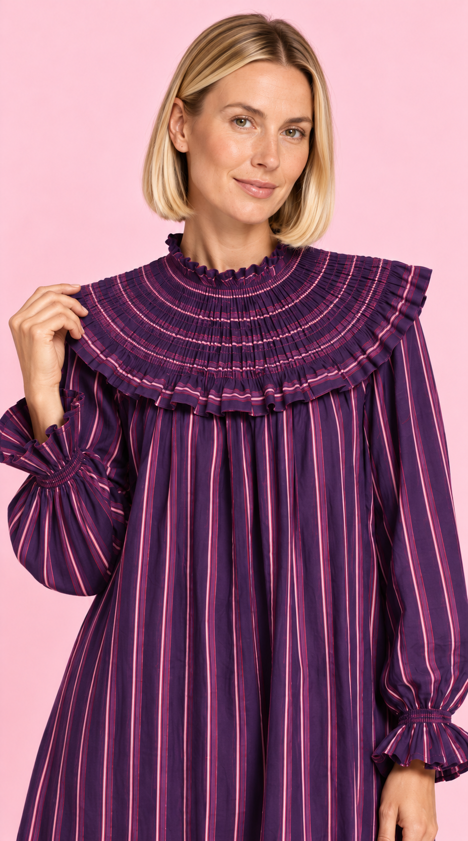 VESTIDO AMARETO RAYAS BURGUNDY