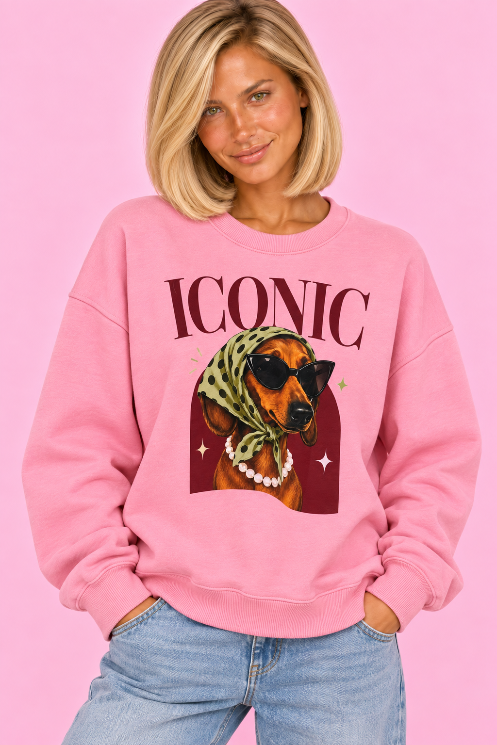 SUDADERA ICONIC PINK