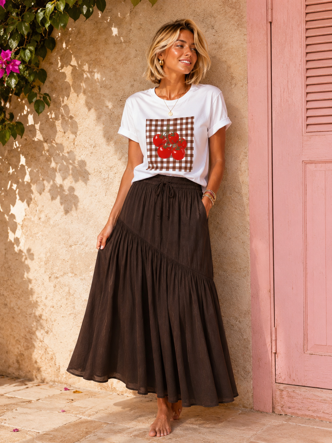 FALDA PAMELA CHOCOLATE