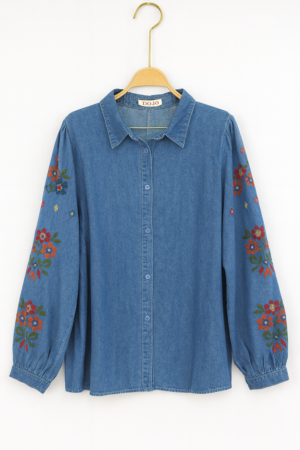 CAMISA DENIM BORDADA