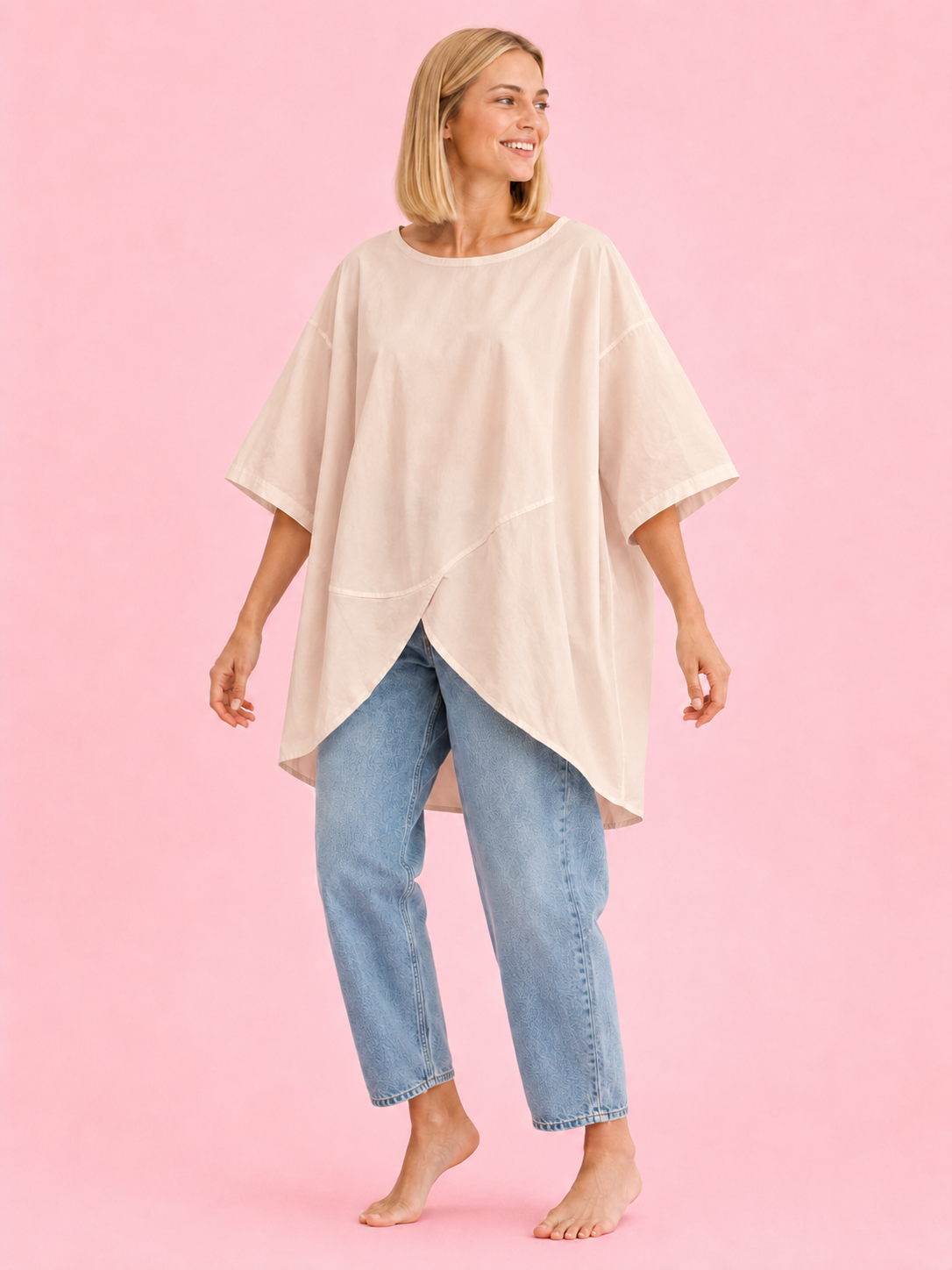 MAXI BLUSON POPELIN BEIGE