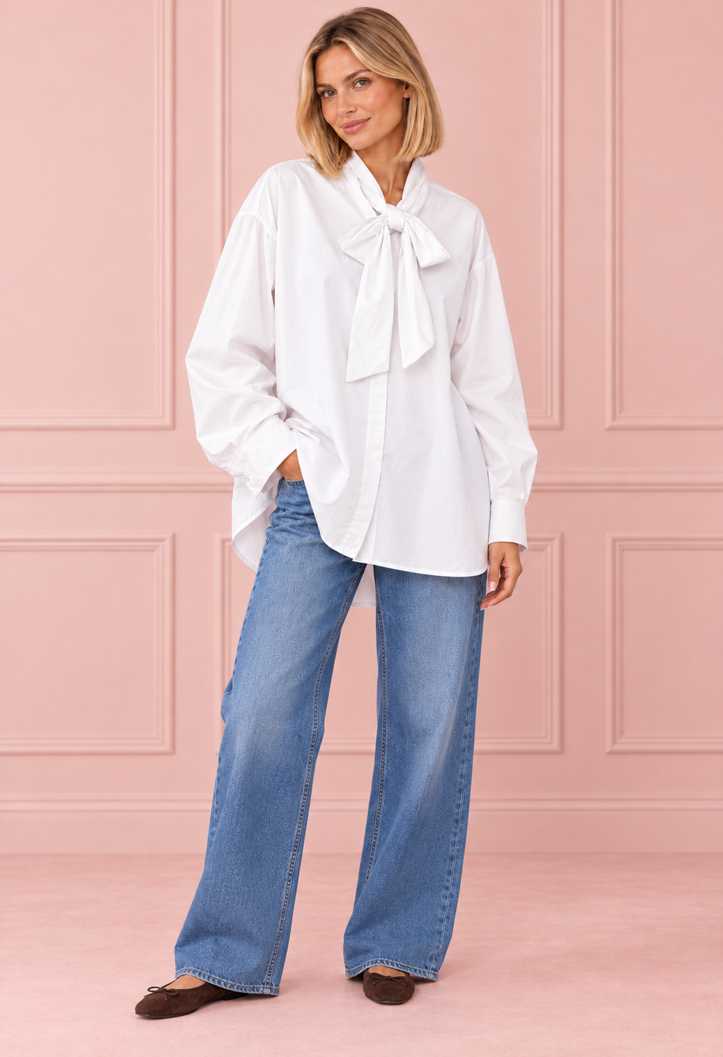 CAMISA LAZO BLANCA