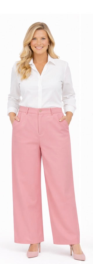 PANTALON VESTIR ROSA