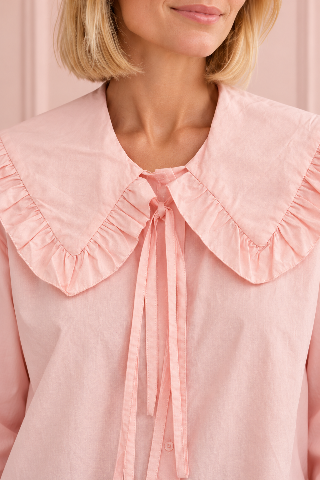 CAMISA CUELLO BABY ROSA