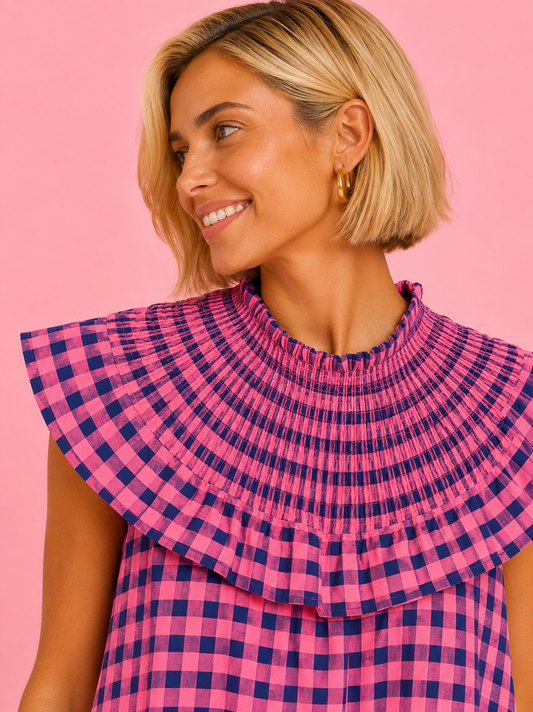 VESTIDO AMARETO VICHY PURPLE