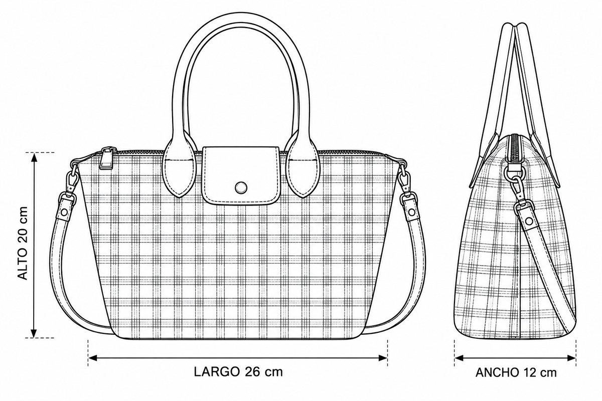 BOLSO SCOTTY TARTAN BLUE