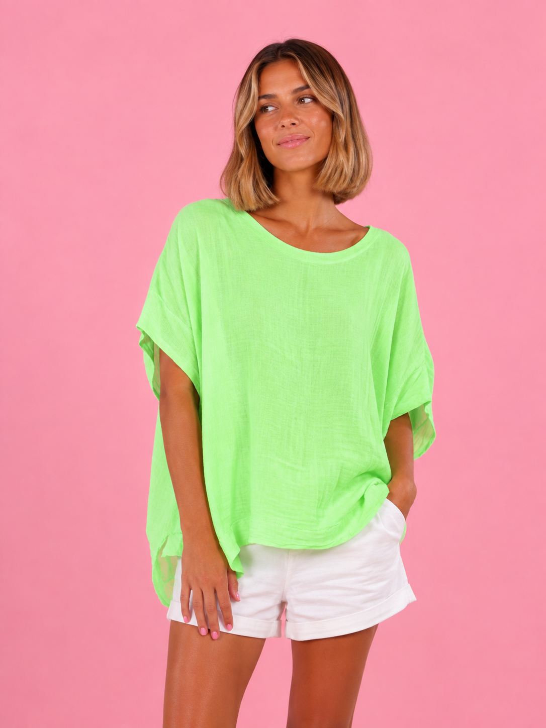 BLUSA BAMBULA VERDE FLÚOR