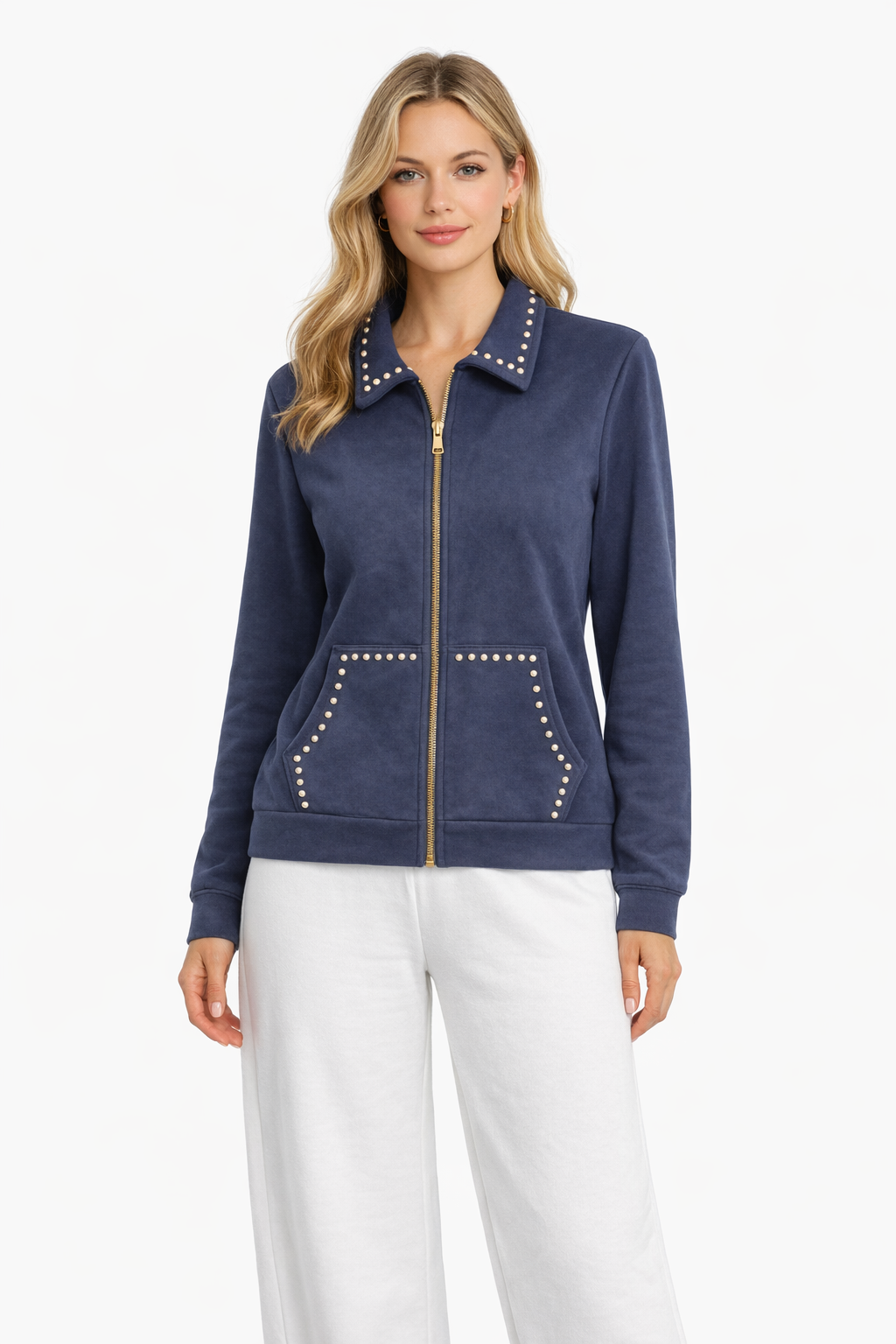 SUDADERA TACHAS MARINO