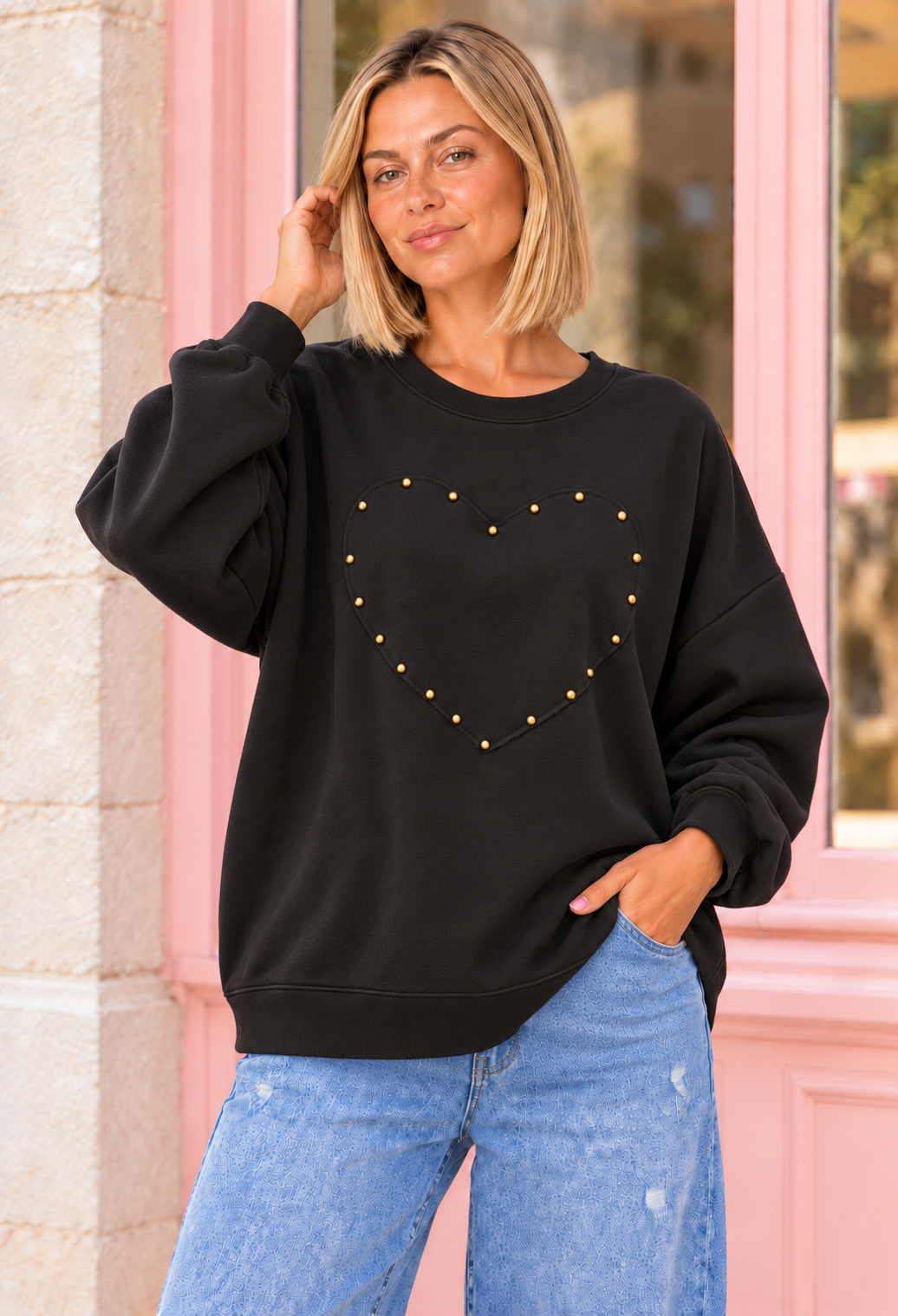 SUDADERA TACHAS CUORE NEGRA