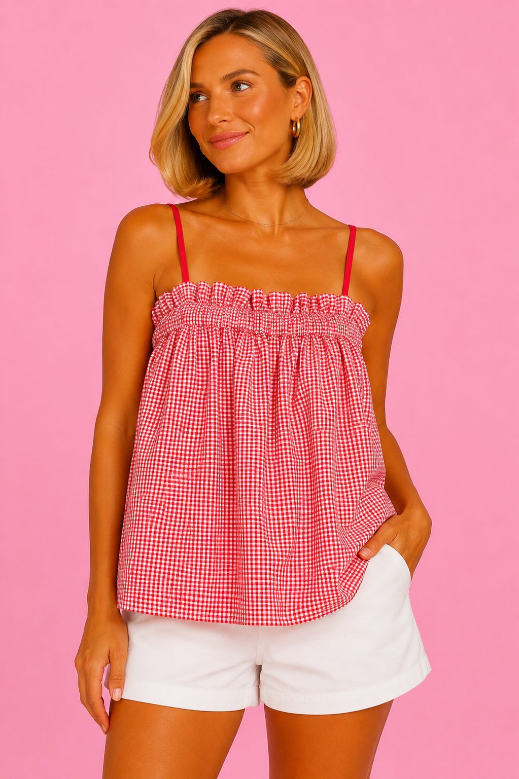 TOP NATURE VICHY ROJO
