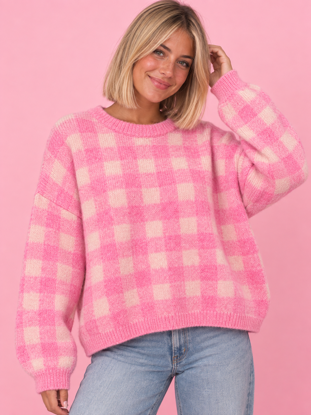 SUETER VICHY ROSA