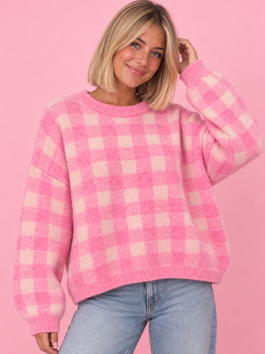 SUETER VICHY ROSA
