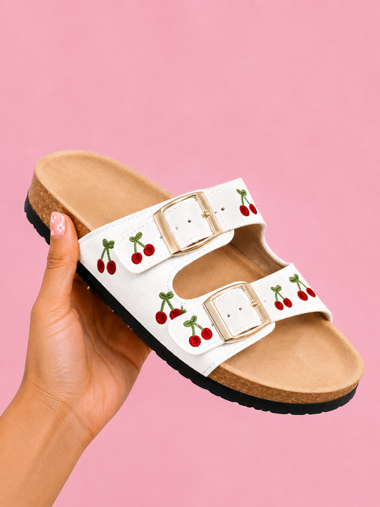 SANDALIA CHERRY WHITE