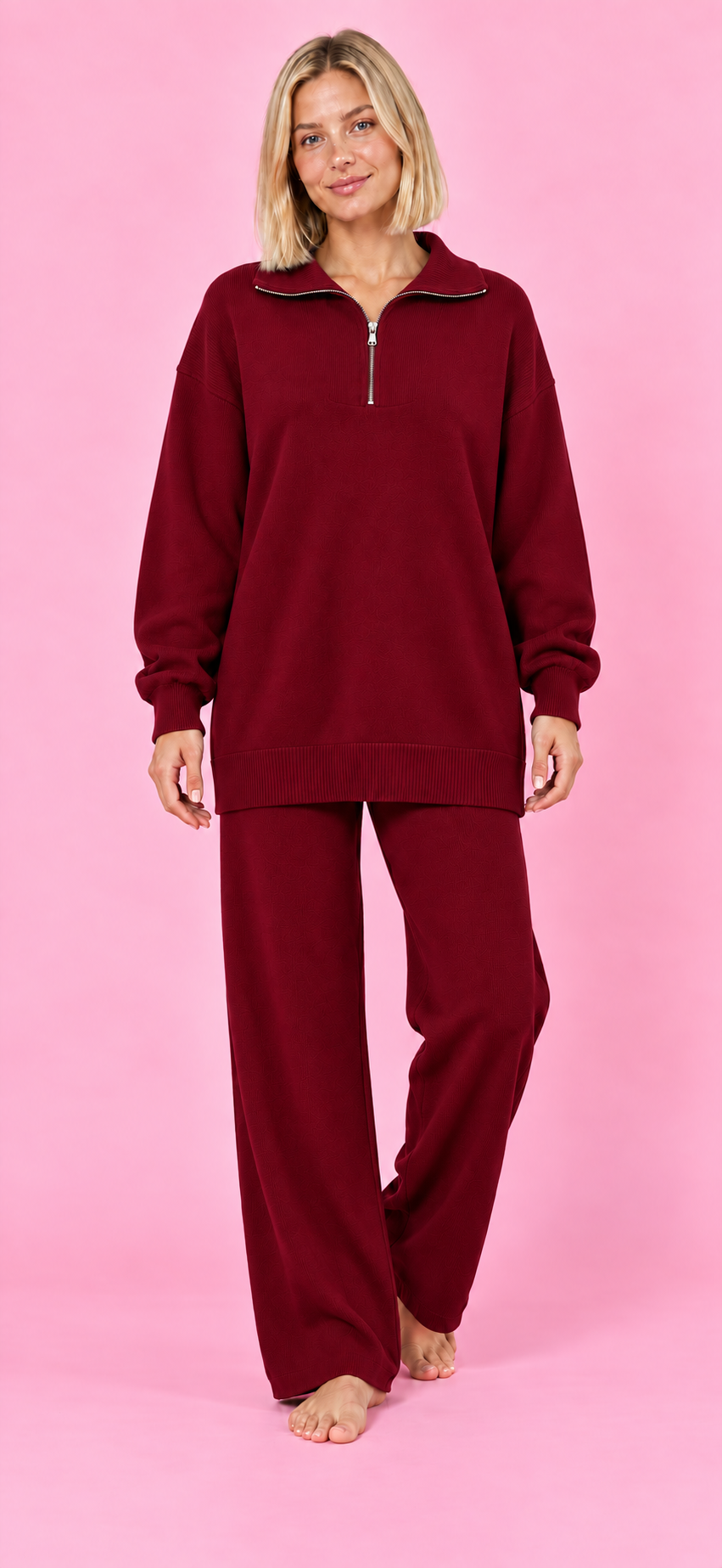 CONJUNTO PUNTO BONNIE GRANATE