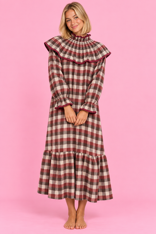 VESTIDO AMARETO CHERRY BROWN