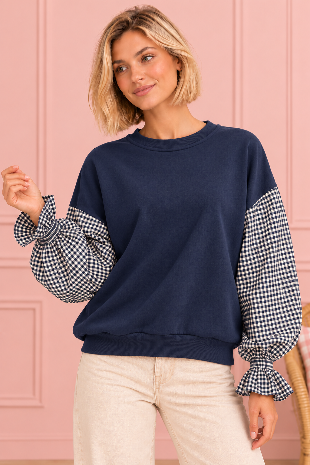 SUDADERA MENCIA AZUL MARINO