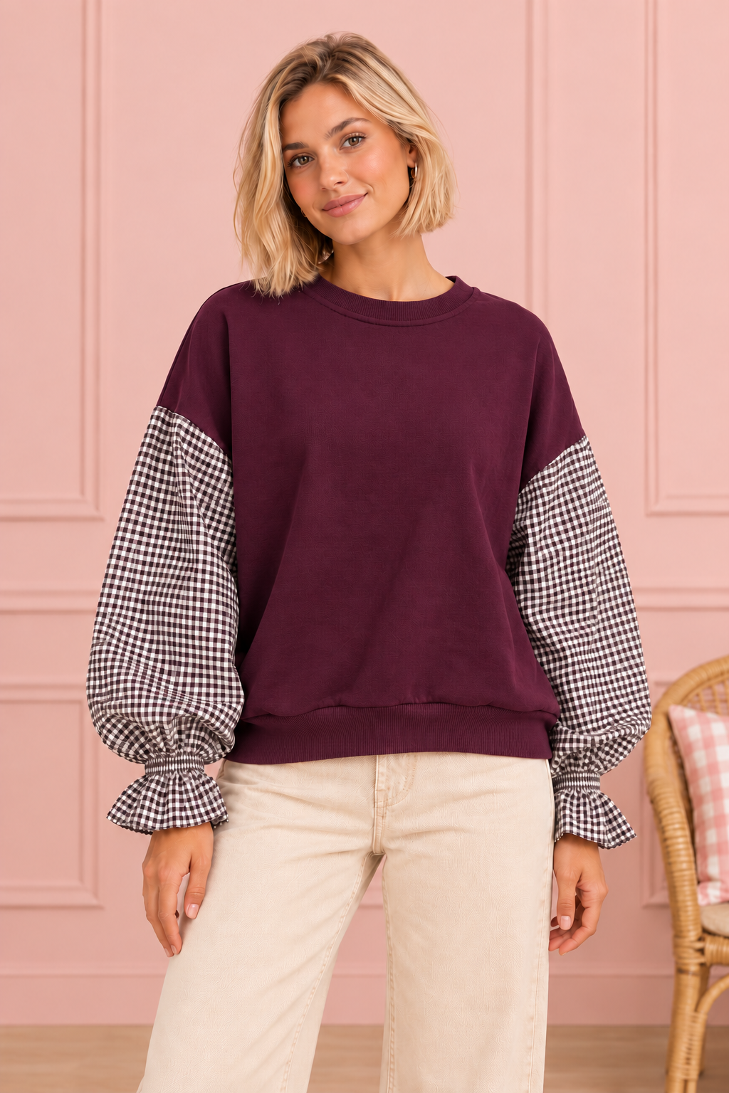 SUDADERA MENCIA BERENJENA