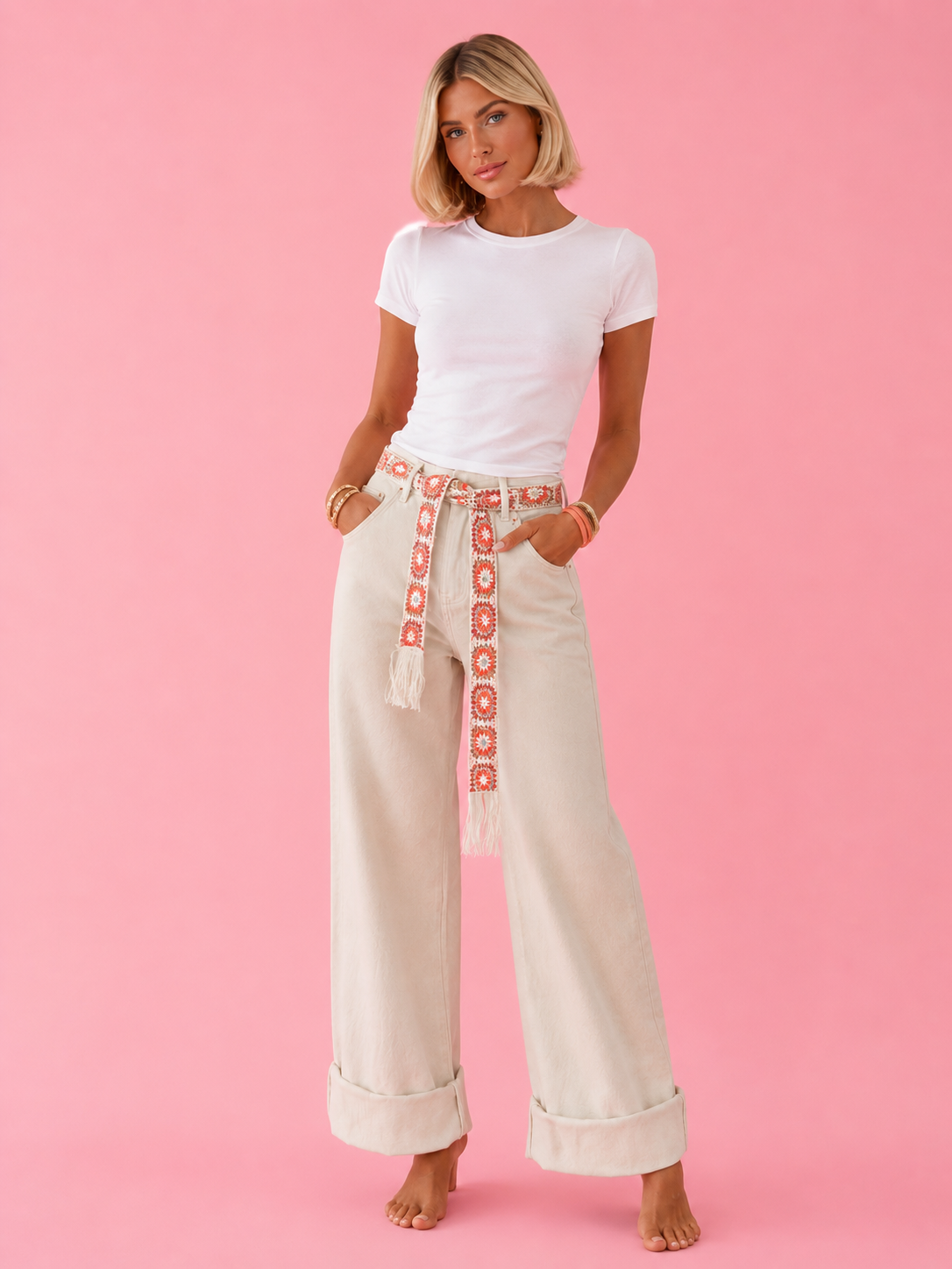 JEANS CROCHET CREAM
