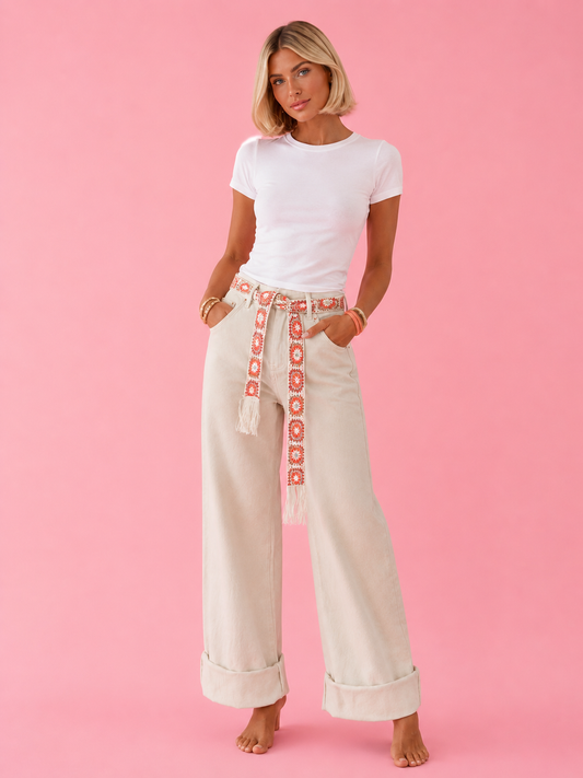 JEANS CROCHET CREAM