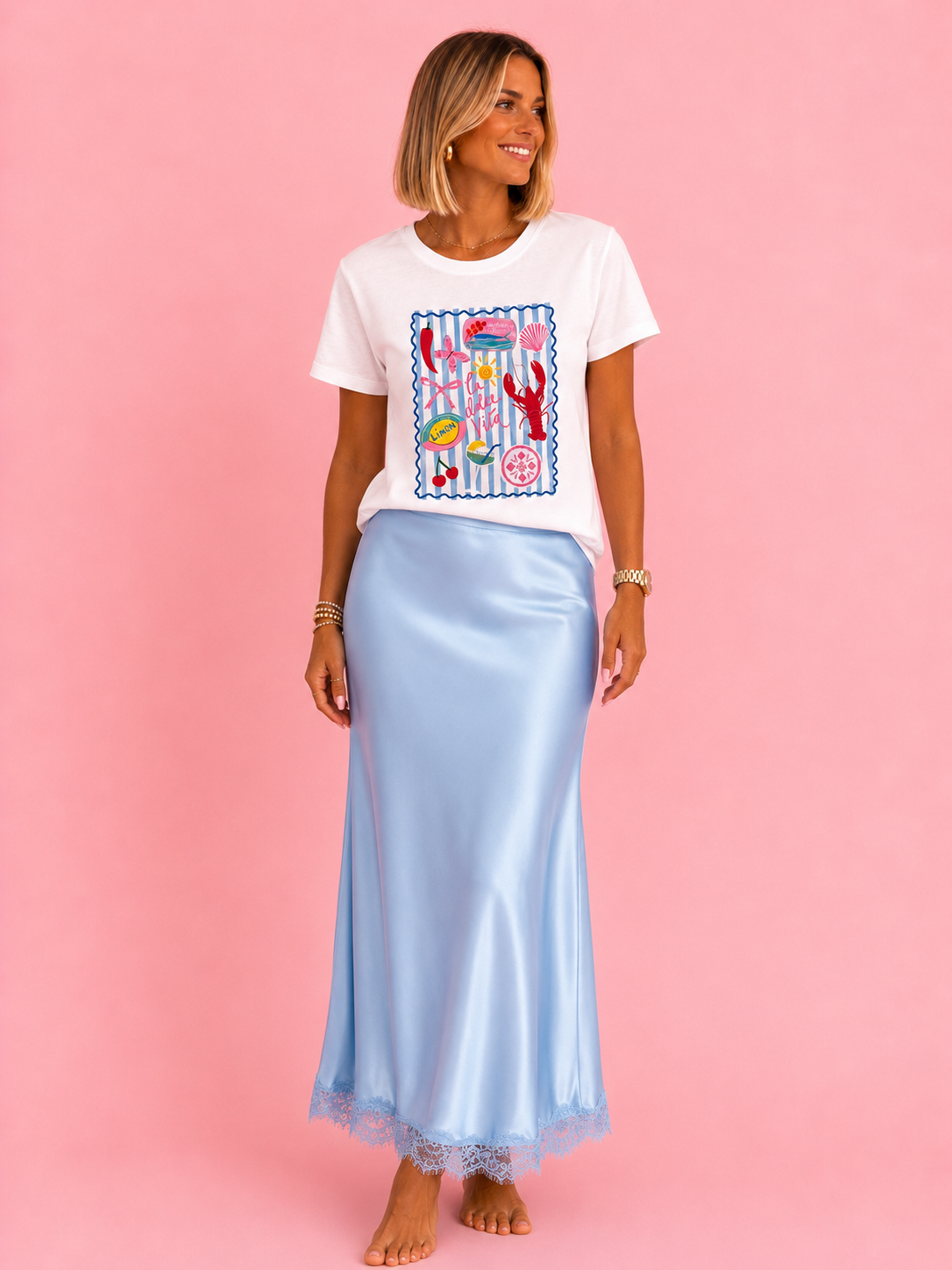 FALDA SATINADA PASTEL AZUL BABY