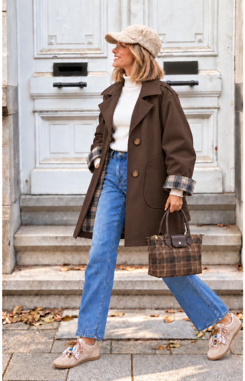 GABARDINA TARTAN BROWN