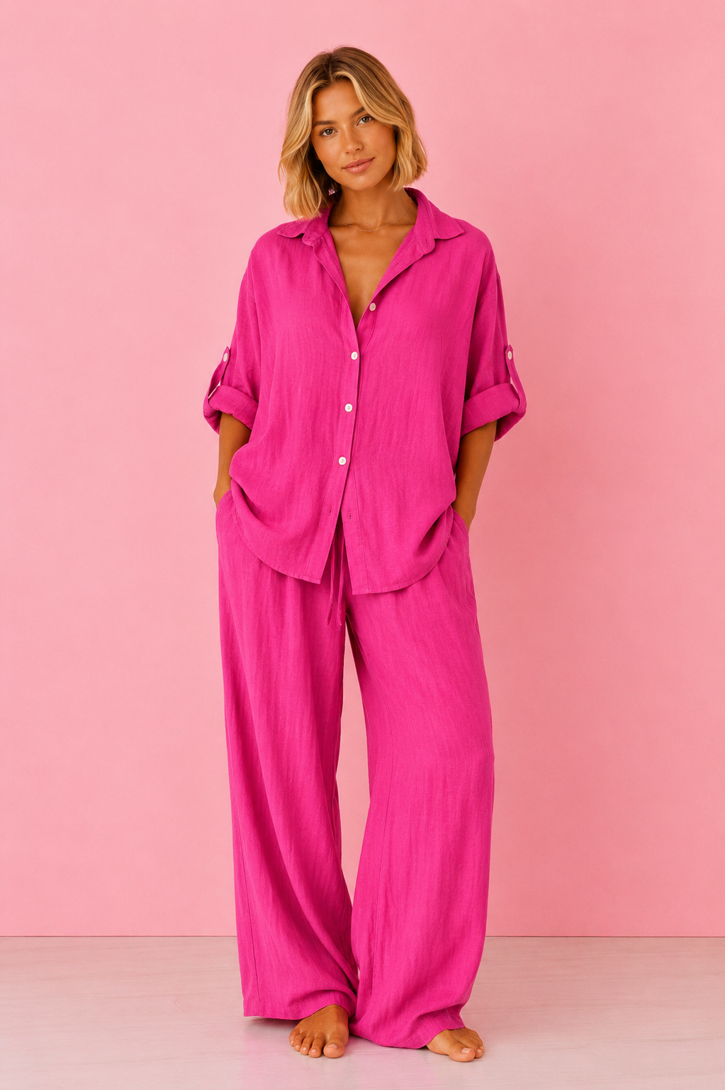 CONJUNTO LINO FUCSIA