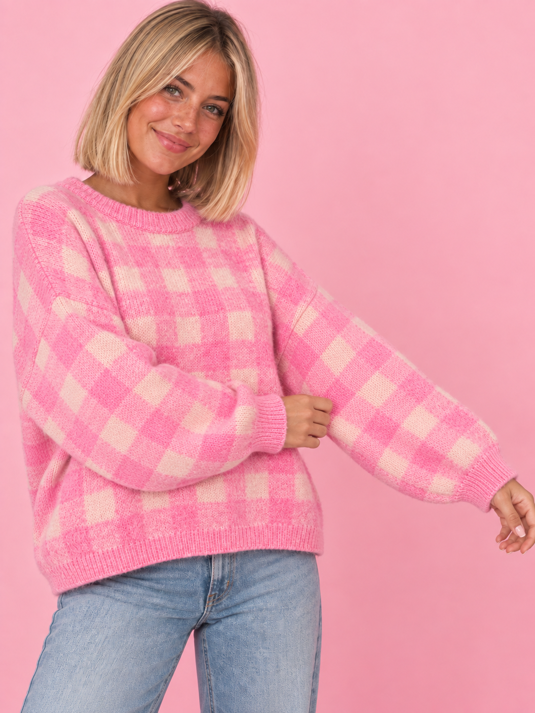 SUETER VICHY ROSA