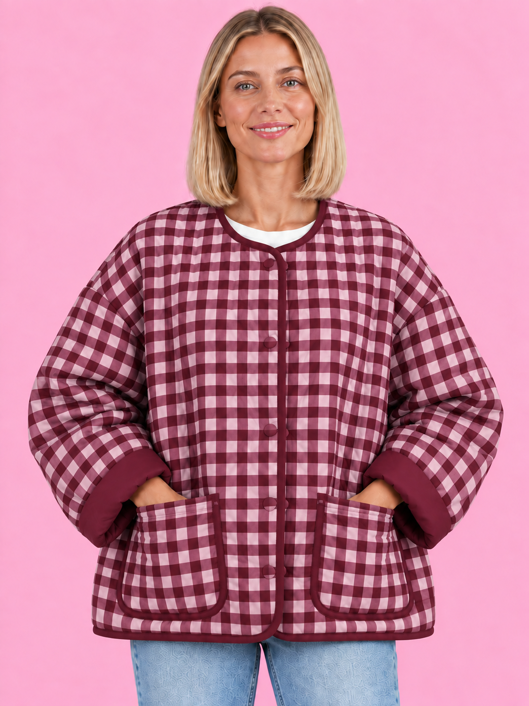 CHAQUETA BRUNA PINK BURGUNDY
