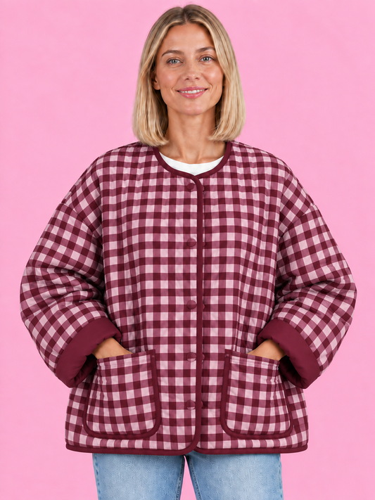 CHAQUETA BRUNA PINK BURGUNDY