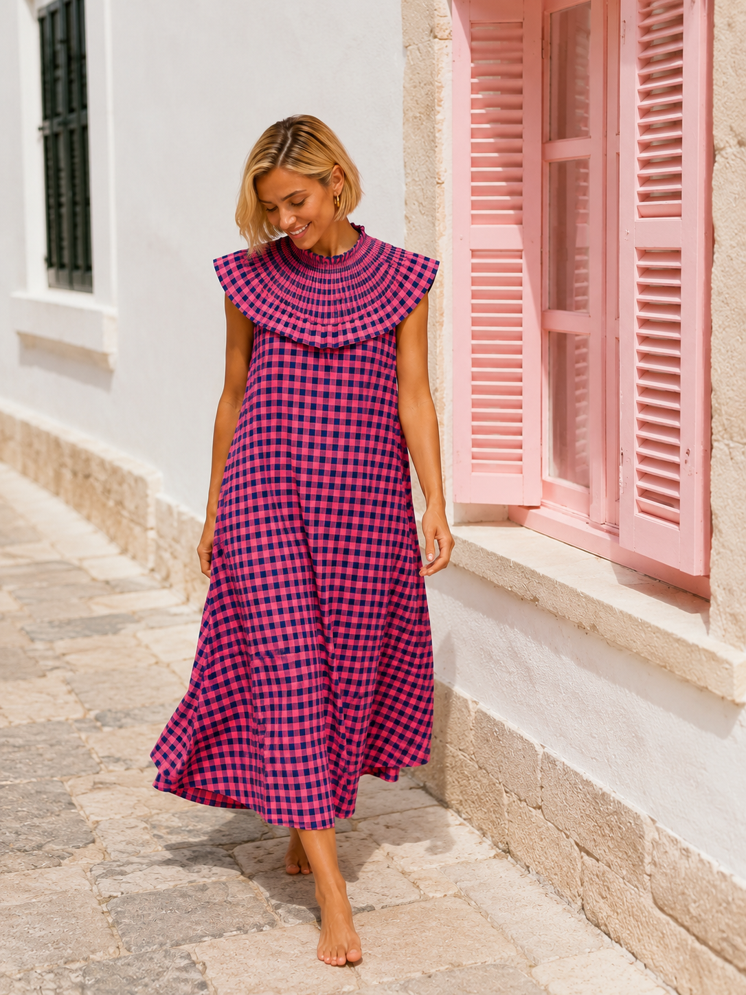 VESTIDO AMARETO VICHY PURPLE