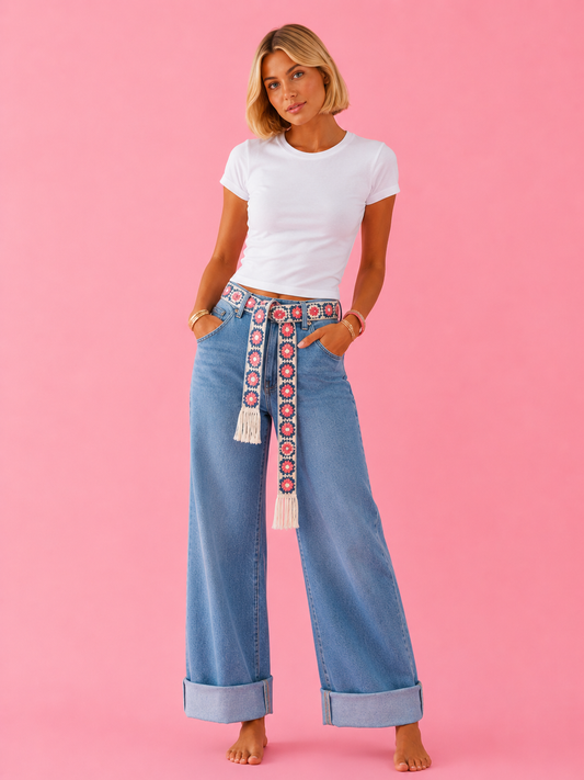 JEANS CROCHET BLUE