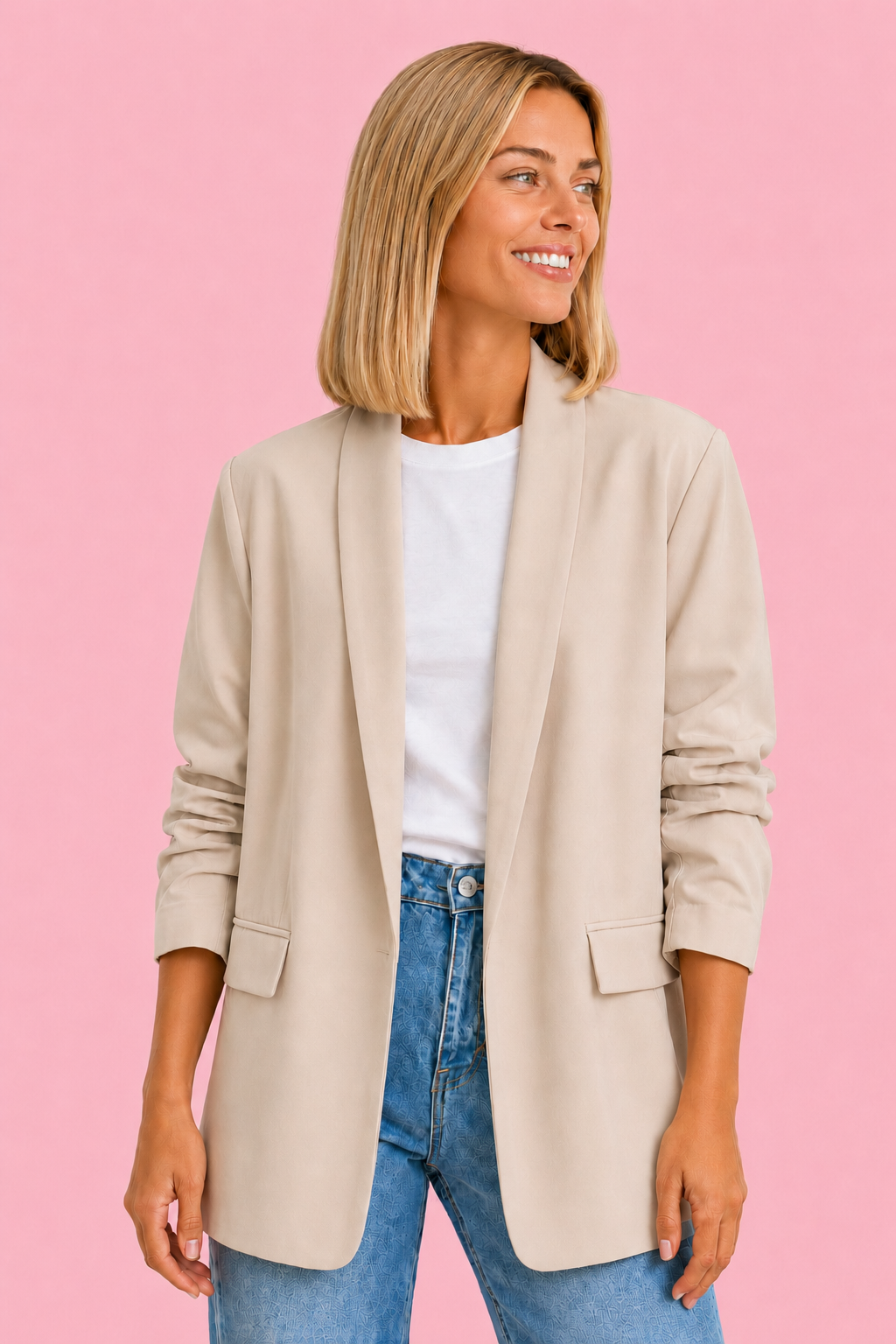 BLAZER BOBBAS BEIGE