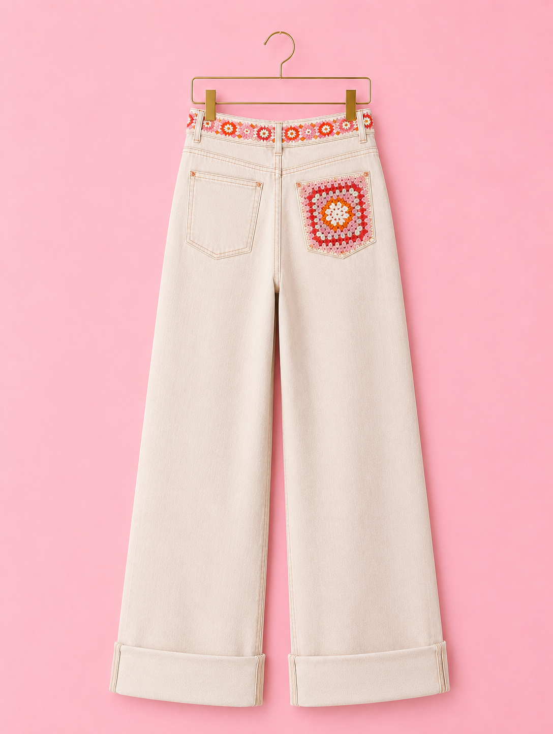 JEANS CROCHET CREAM
