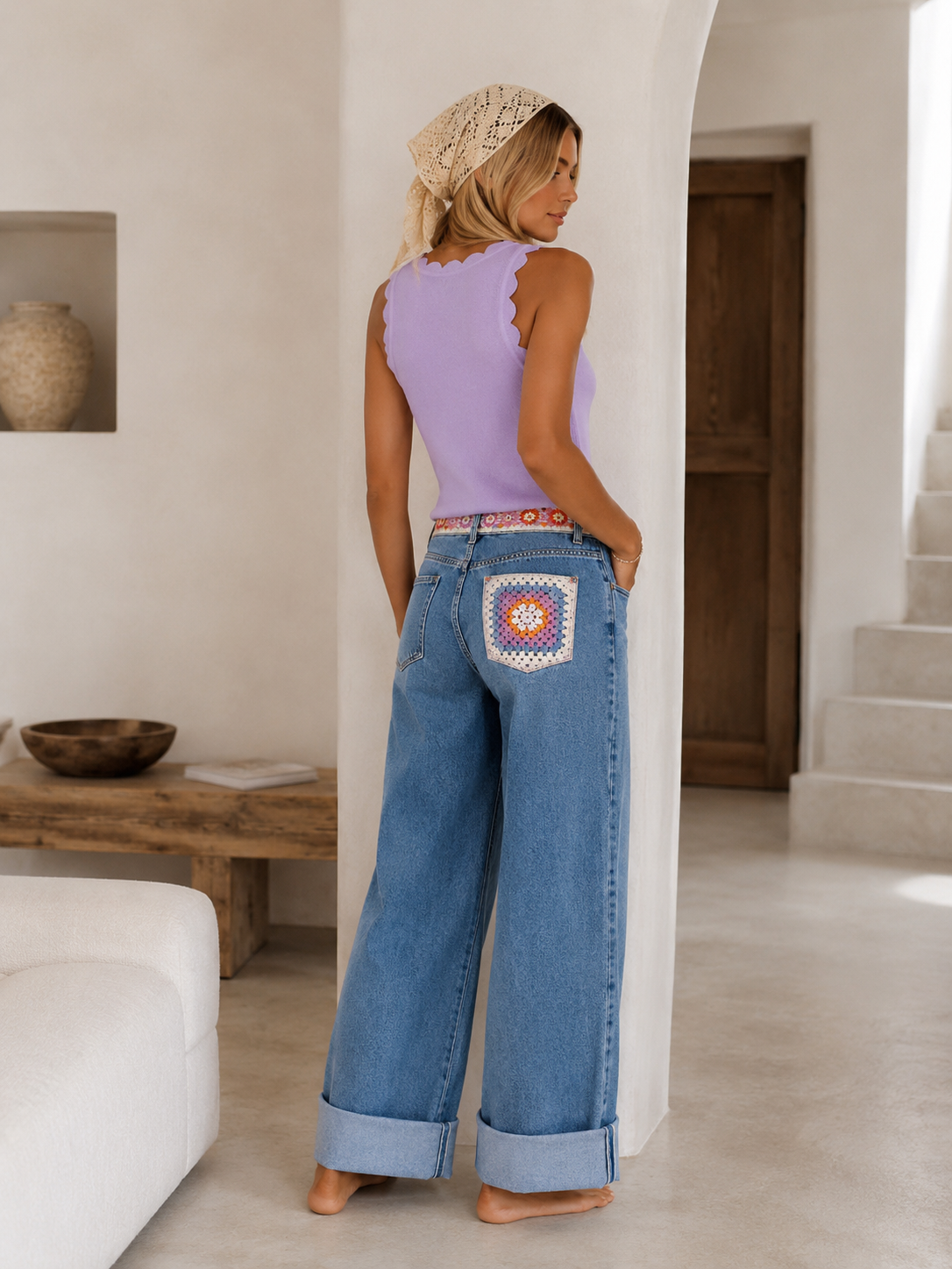 JEANS CROCHET BLUE