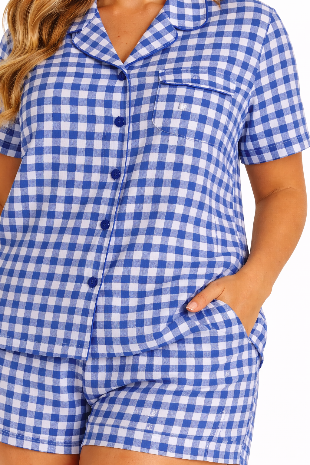 PIJAMA VICHY AZUL MARINO