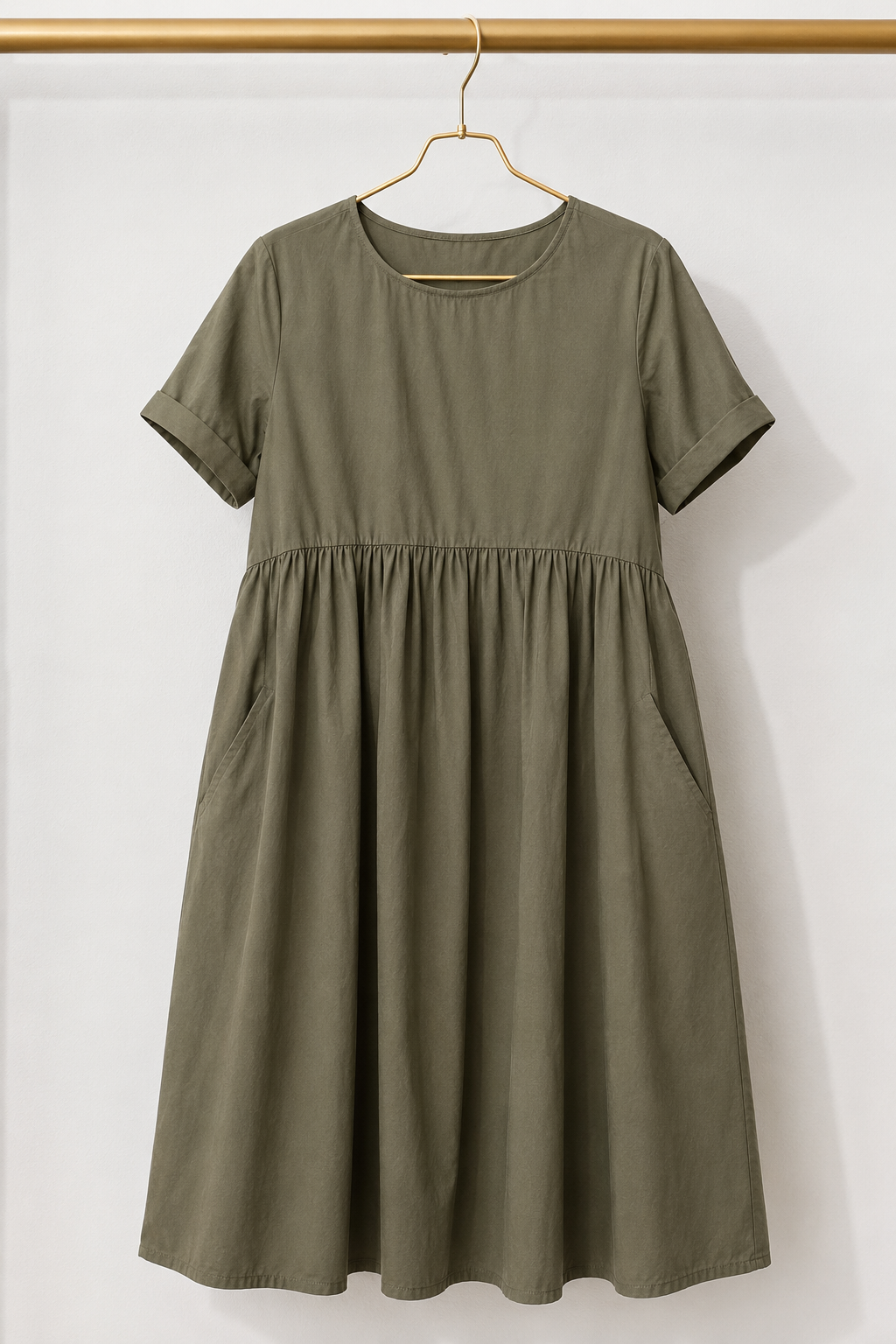 VESTIDO LEONOR VERDE KAKI