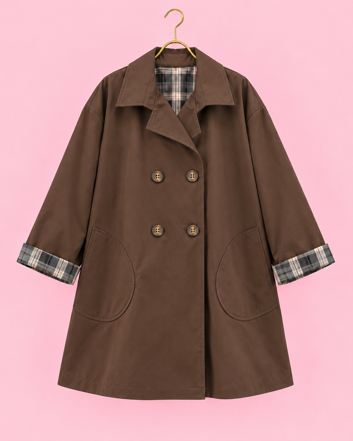 GABARDINA TARTAN BROWN