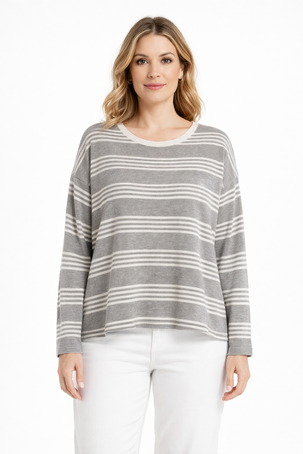 SUÉTER RAYAS GRIS