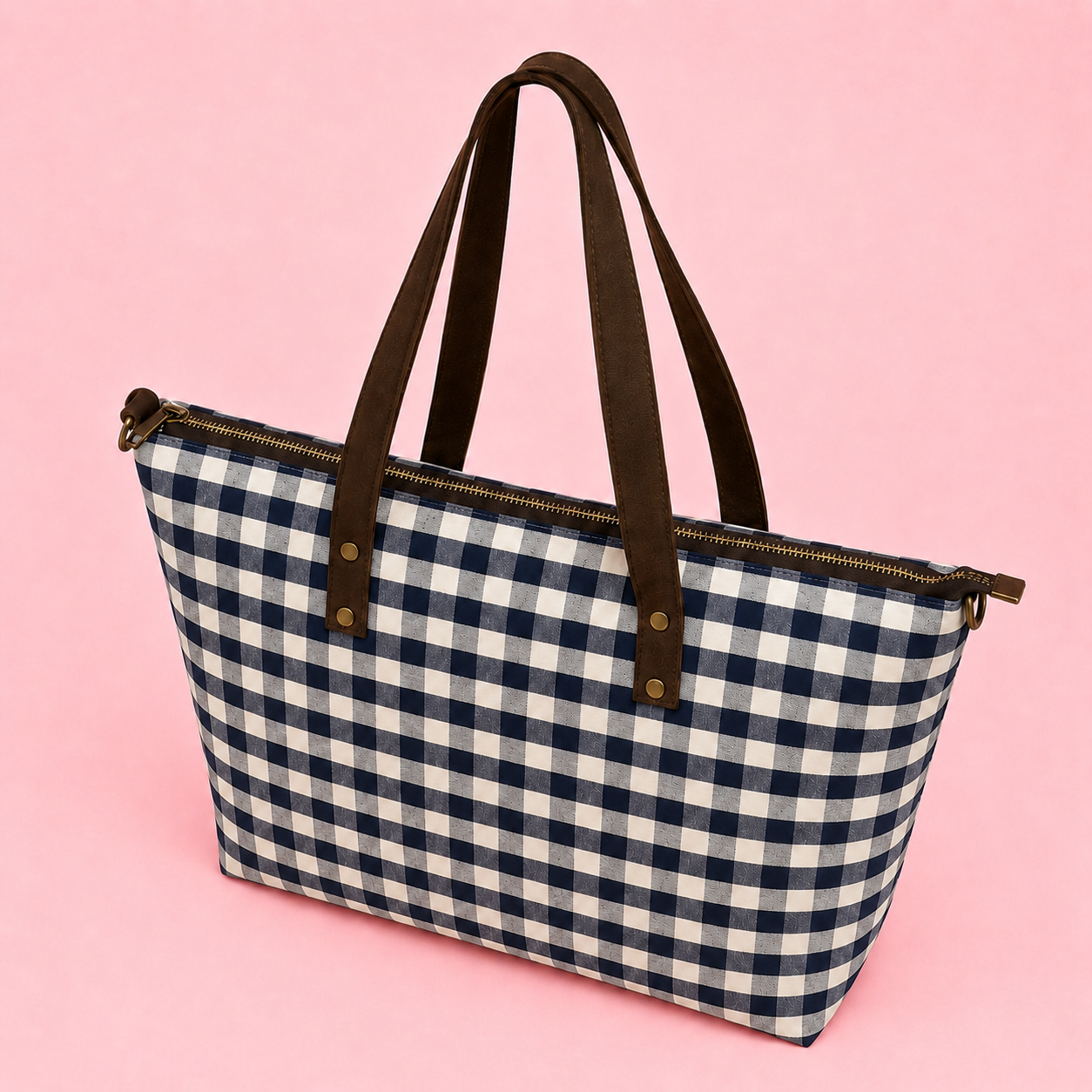 BOLSO VICHY PIEL MARINO