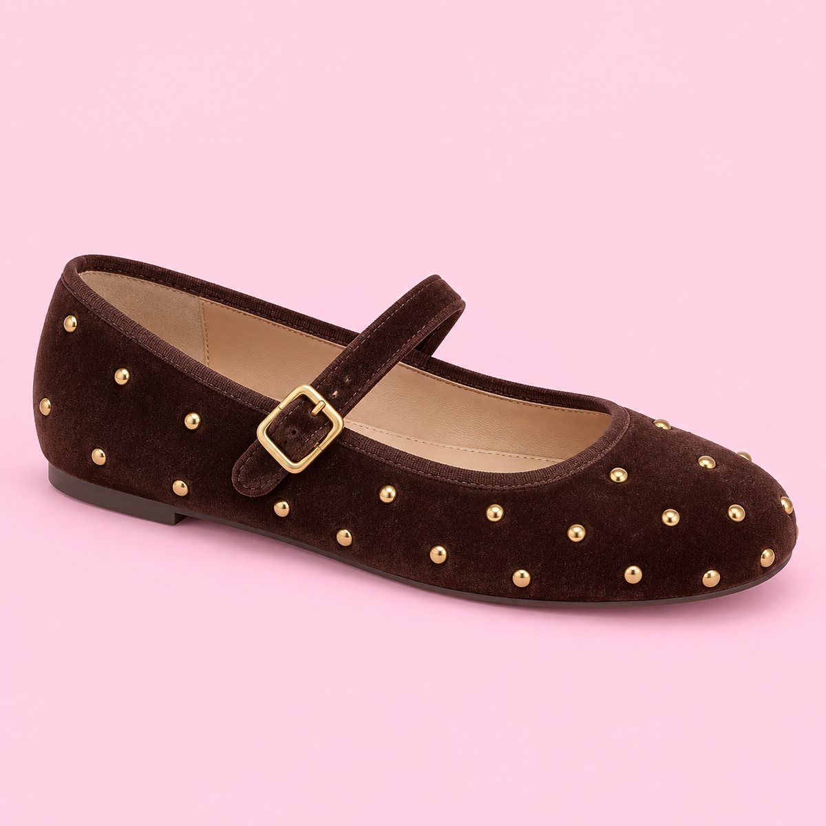 MANOLETINA TERCIOPELO TACHAS CHOCOLATE