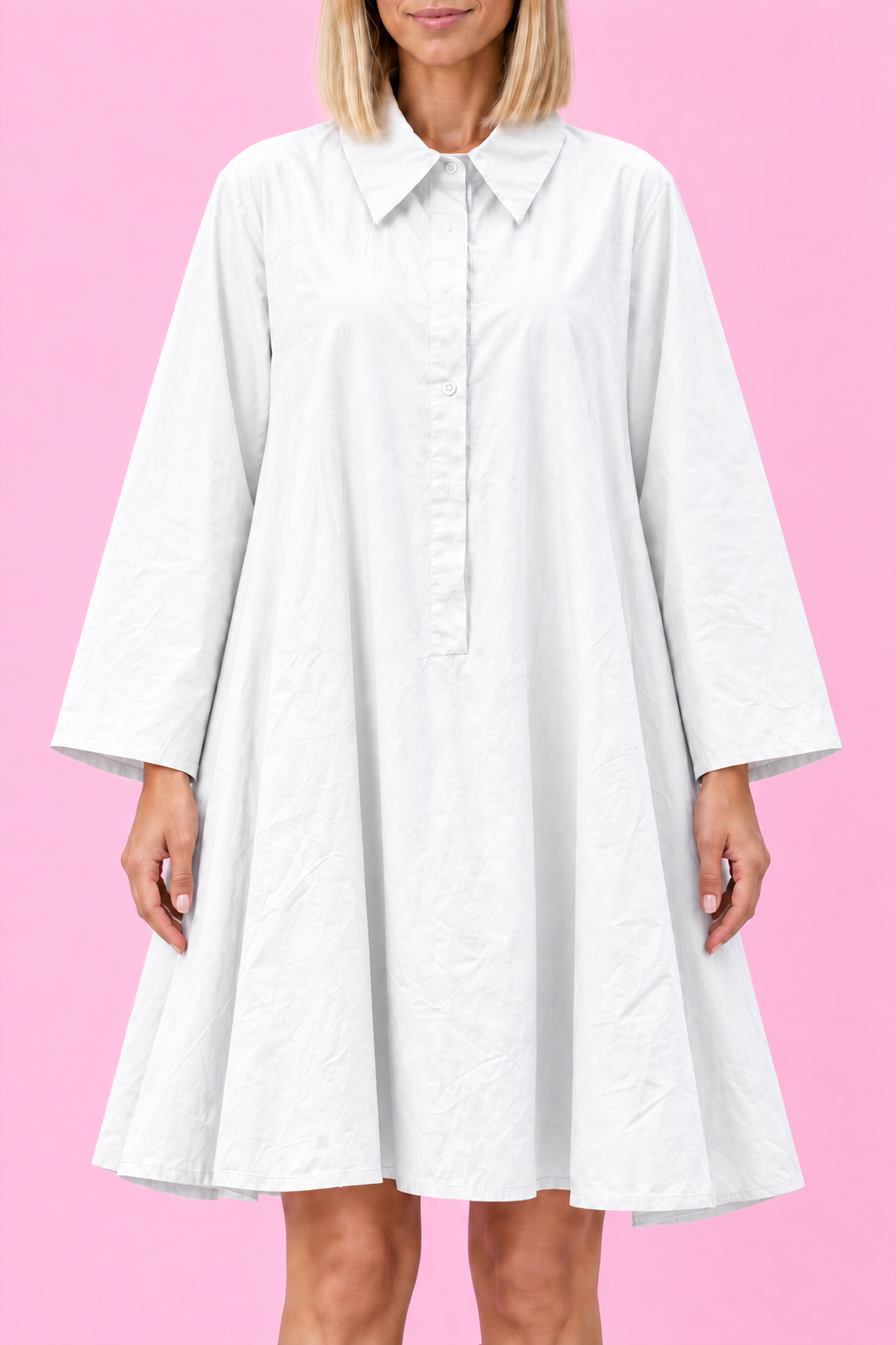 VESTIDO POPELIN BLANCO