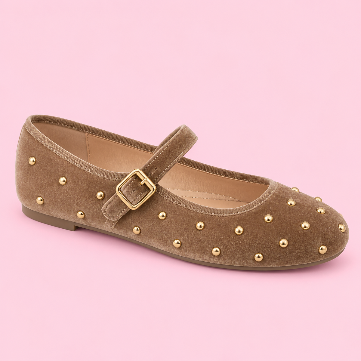 MANOLETINA TERCIOPELO TACHAS KAKI