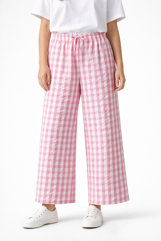 PANTALON VICHY ROSA