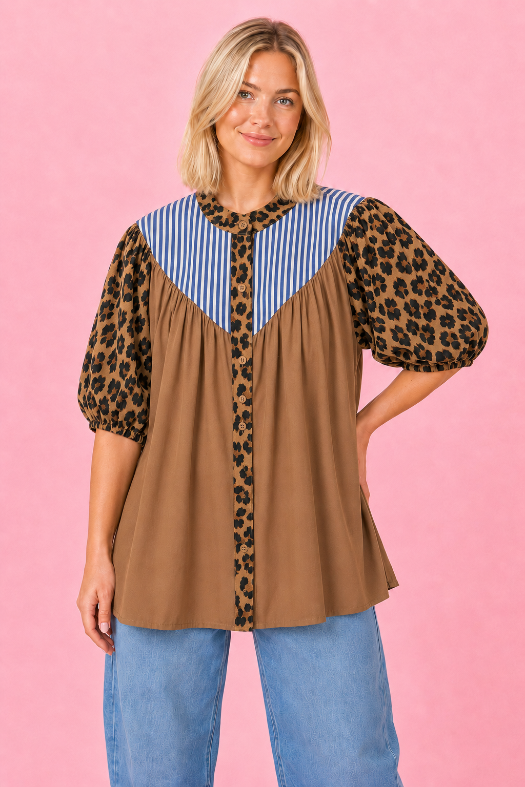 BLUSA PRINT CATERINA TOPO