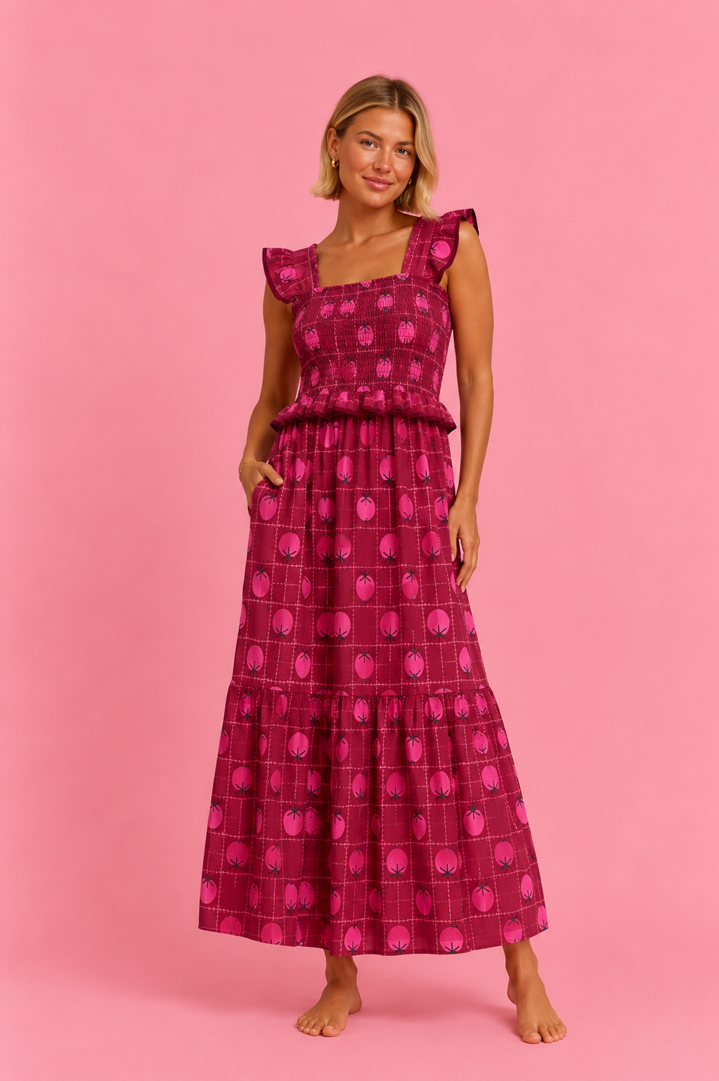 VESTIDO TOMASA FRAMBUESA